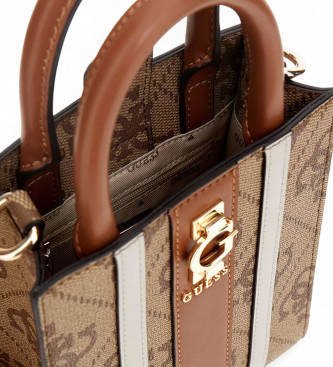 Guess Mini-Umhngetasche Erenia mit Logo 4G braun