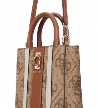 Guess Mini-Umhngetasche Erenia mit Logo 4G braun