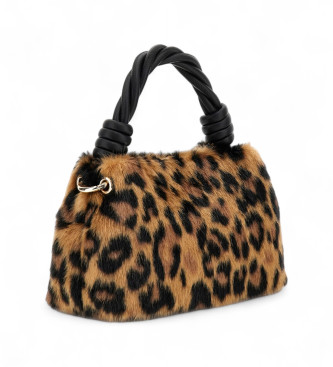 Guess Shaida brown fur mini handbag