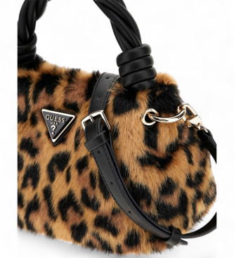 Guess Shaida brown fur mini handbag