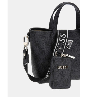 Guess Borsa mini in ottone con logo 4g nera