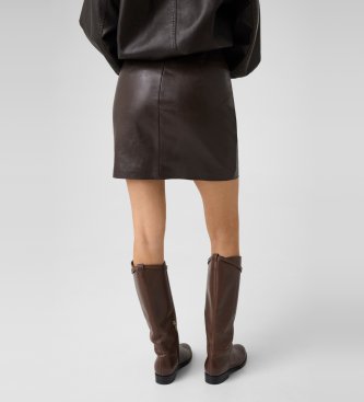 Guess Minirok Lucia met logogesp bruin