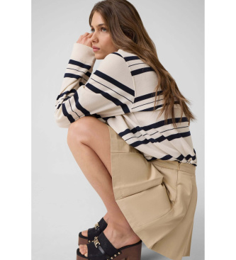 Guess Juliane beige plisseret miniskirt