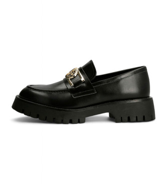 Guess Ilary leren loafers zwart