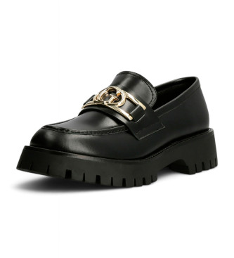 Guess Ilary leren loafers zwart