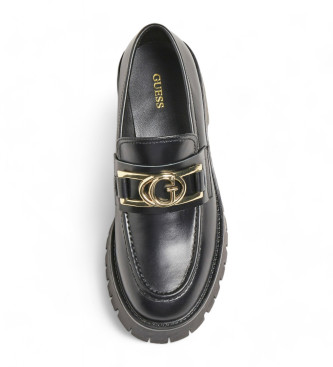 Guess Ilary leren loafers zwart