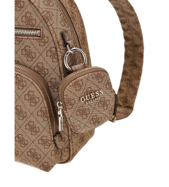 Guess Backpack power play with logo 4g brown