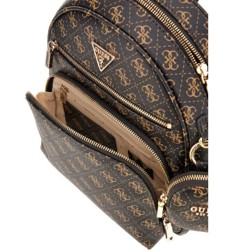 Guess Mochila power play con logotipo 4g peony marrn