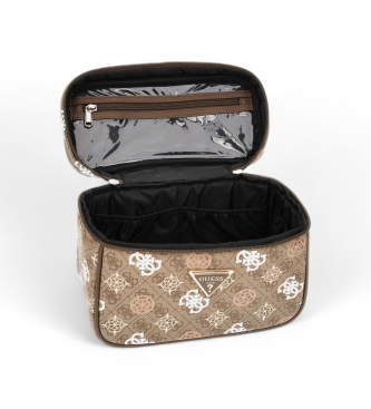 Guess Beauty case Eliette 4g logo peonia marrone