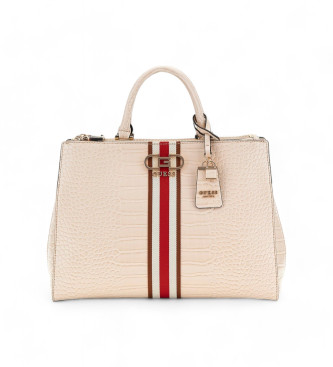 Guess Nelka Handtasche mit Krokodilmuster in Beige