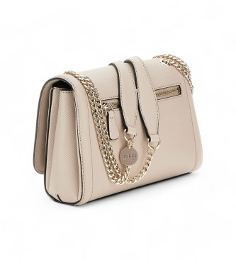 Guess Noelle Saffiano beige schoudertas