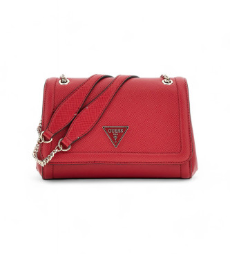 Guess Noelle Saffiano red shoulder bag