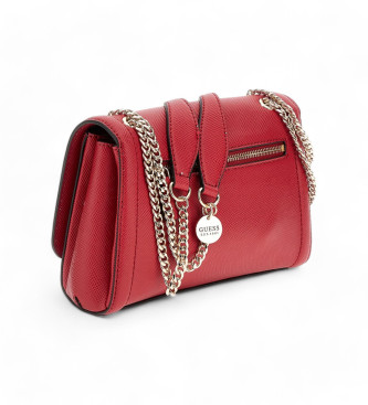 Guess Noelle Saffiano red shoulder bag