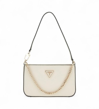 Guess Mala de ombro Noelle saffiano bege