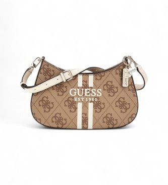 Guess Borsa a tracolla Noelle con logo 4G marrone