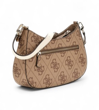 Guess Borsa a tracolla Noelle con logo 4G marrone