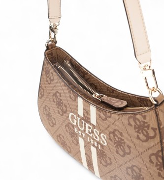 Guess Borsa a tracolla Noelle con logo 4G marrone
