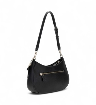 Guess Bolsa de ombro Noelle em saffiano preto