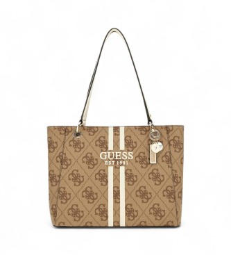 Guess Noelle Tragetasche mit beigem 4G-Logo