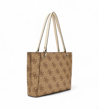 Guess Noelle Tragetasche mit beigem 4G-Logo