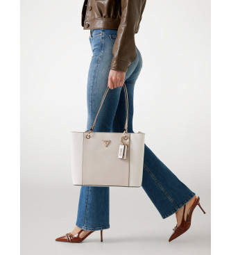 Guess Noelle Saffiano beige tote bag