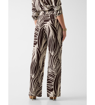 Guess Pantaloni in viscosa con stampa animalier