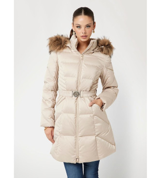 Guess Echte beige Daunenjacke