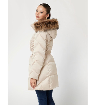 Guess Echte beige Daunenjacke