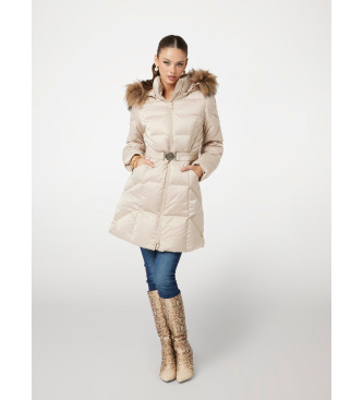 Guess Echte beige Daunenjacke