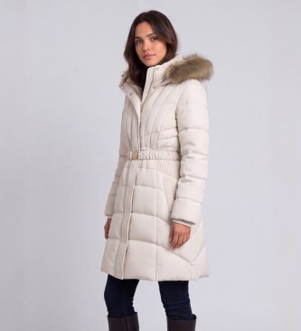 Guess Piumino lungo medio bianco