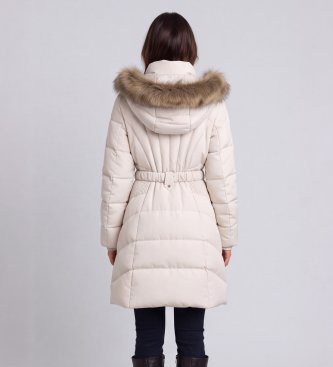 Guess Piumino lungo medio bianco