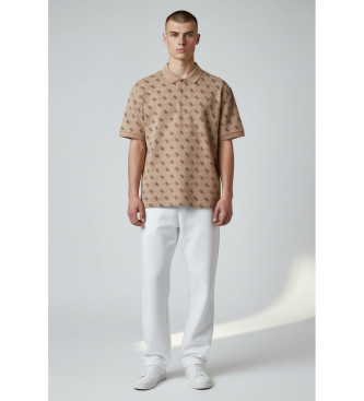 Guess Polo 4G Jacqaurd brown