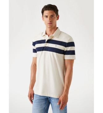 Guess Polo a righe bianco sporco
