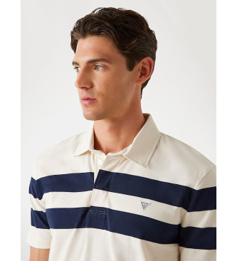 Guess Polo a righe bianco sporco