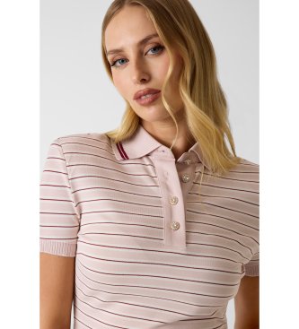 Guess Lyserød stribet polo
