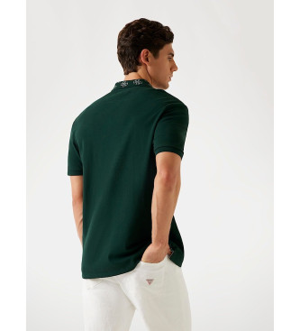 Guess Polo con logo sul colletto verde