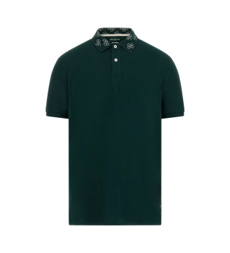 Guess Polo con logo sul colletto verde