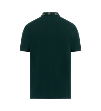 Guess Polo con logo sul colletto verde