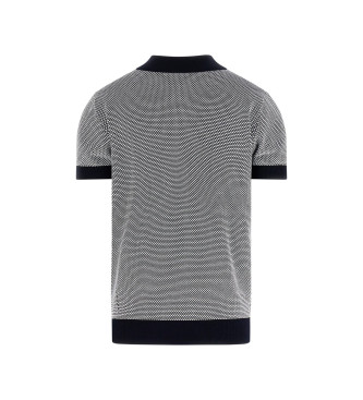 Guess Navy striped knitted polo shirt