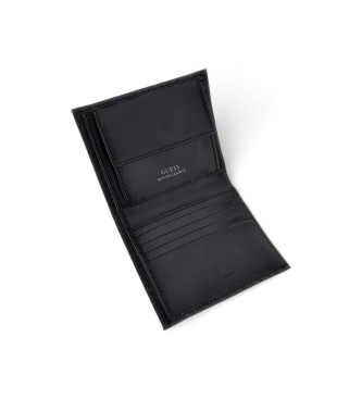 Guess Genuine leather mito card holder black