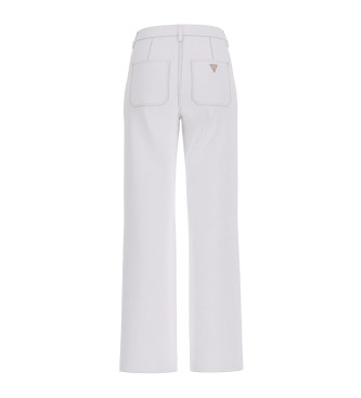 Guess Sailow Broek Wijde Pijpen Wit