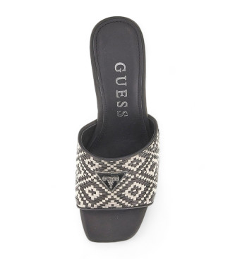 Guess Sandaler Gables raffia svart