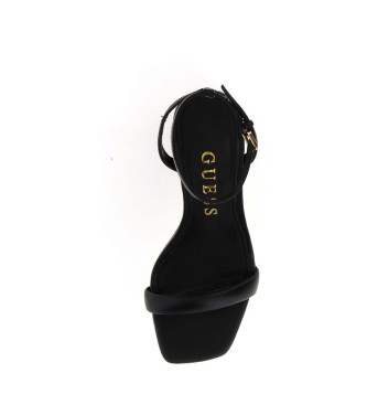 Guess Gelectra zwart leren sandalen -Hoogte hak 9,5cm