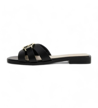 Guess Sandalias de piel symo negro