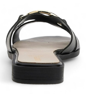 Guess Sandalias de piel symo negro