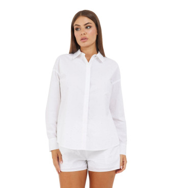 Guess Chemise Silvia Hotfix blanc