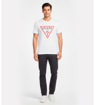 Guess T-shirt Basic Logo triangle biały