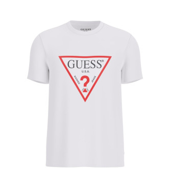 Guess T-shirt Basic Logo triangle biały