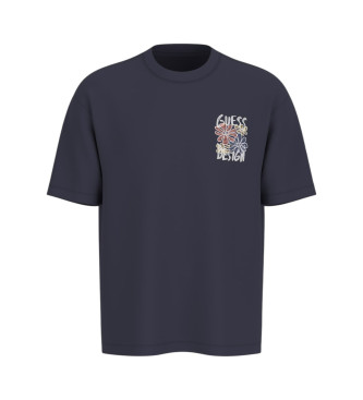 Guess T-shirt Flower niebieski