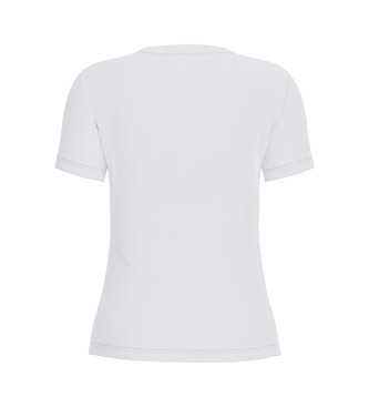 Guess Camiseta Triangulo con perlas blanco